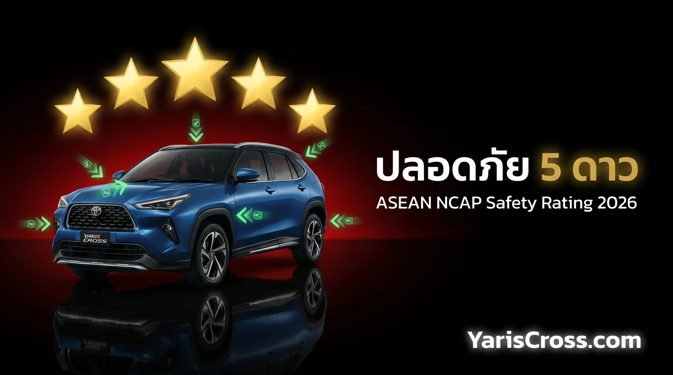Yaris Cross Safety Rating 2026 — ปลอดภัยแค่ไหน ได้กี่ดาว ASEAN NCAP